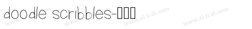 doodle scribbles字体转换
